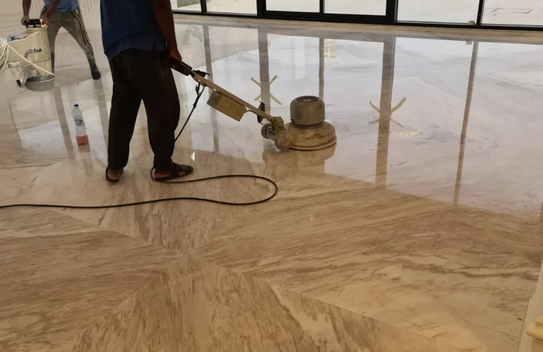 marble, floor, polishing, workers, villa, dubai